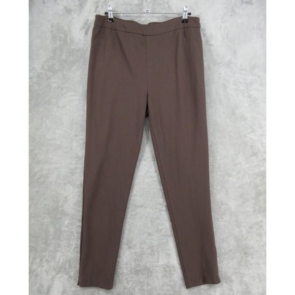 Soft Surroundings Pants - Soft Surroundings Pants Womens Size L Brown Pull On Stretch Legging Skinny Knit